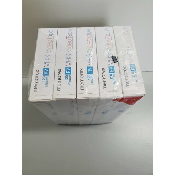 Memorex VHS Video Tapes Pack of 5 Blank T-120 120 Min RV VCR New in Pkg - Picture 5 of 5